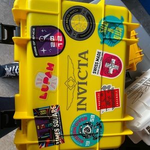 Invicta yellow case. With flashlight